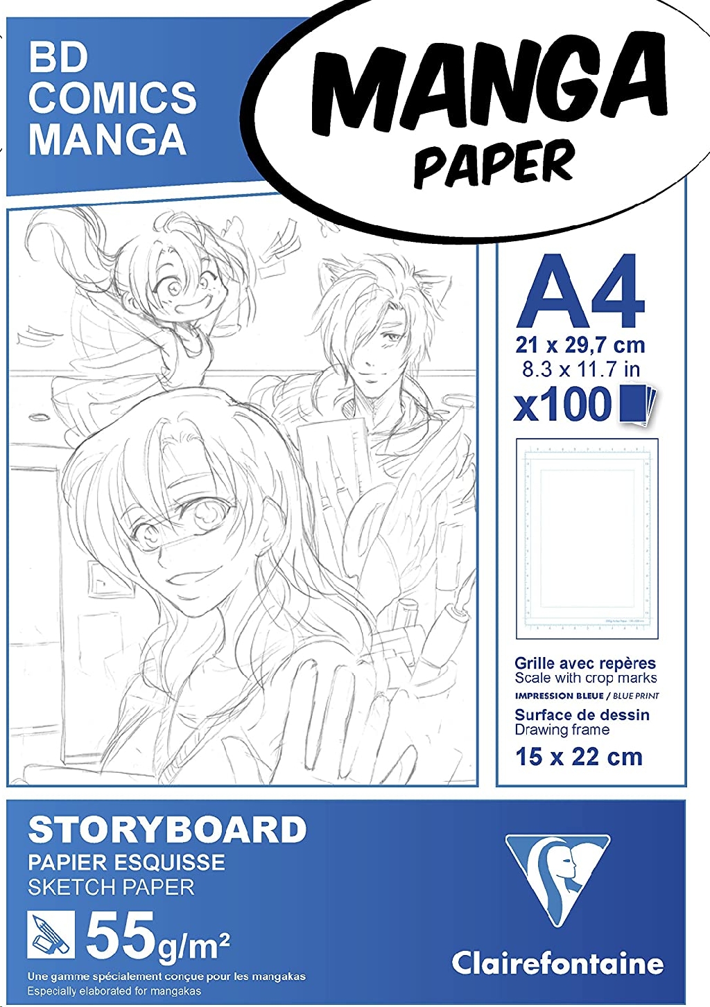 BLOCCO MANGA STORYBOARD A4 55 GR 100 FOGLI ArcoUfficio