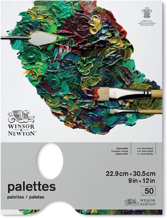DISEGNO PITTURA - Tavolozza per pittura ovale in legno 25X30 cm